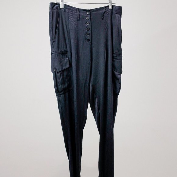 Alexander Wang SS/09 Navy Silk Joggers - Picture 1 of 10